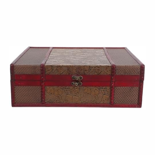 Cabilock Memory Box Wooden Desktop Storage Boxes Wood Treasure Box for Books ...