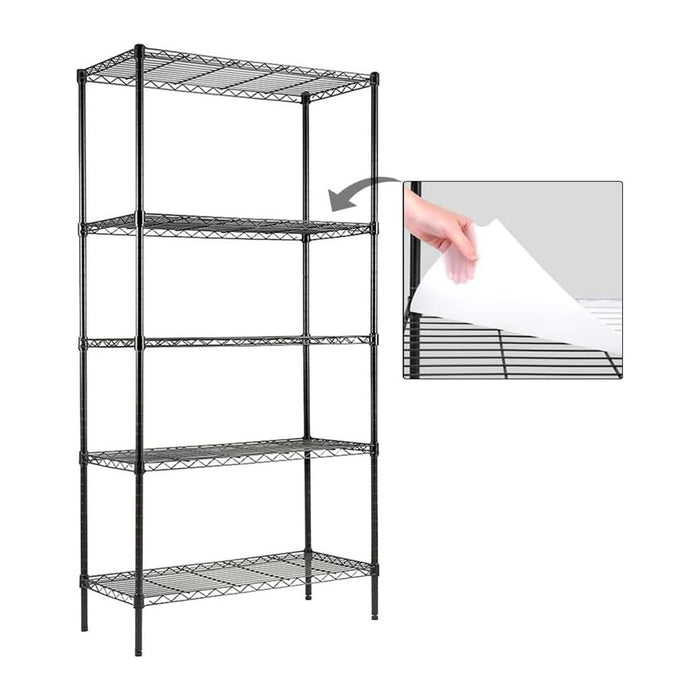 Catalina Creations 4-Shelf Wire Shelving Rack with 4-Shelf Liners, Adjustable Storage Shelves, Heavy Duty Standing Shelving Units for Kitchen,Pantey, Laundry and Garage