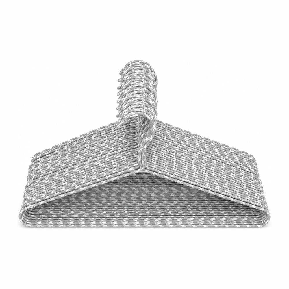 Clothes Hangers 30 Pack – Space Saving Fabric & Metal Hangers, Non-Slip P...