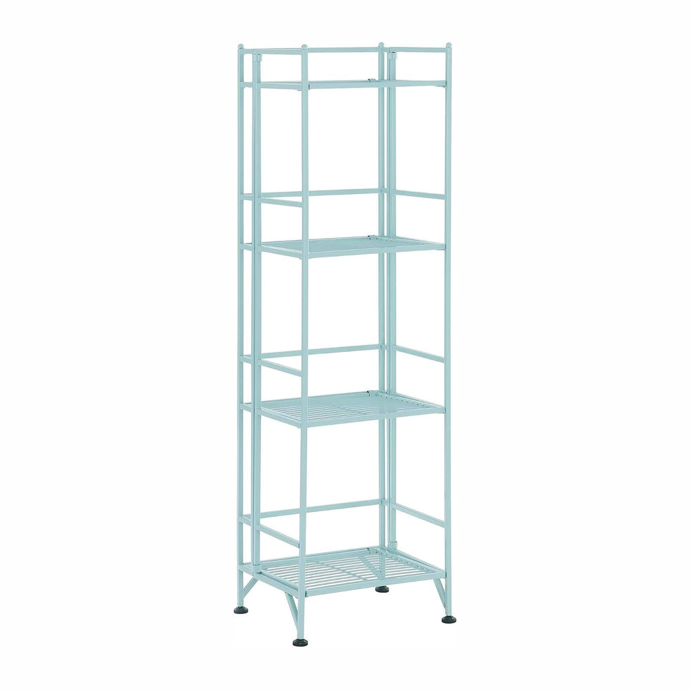 Convenience Concepts Xtra Storage 4-Tier Folding Metal Shelf, Seafoam, 13D x ...