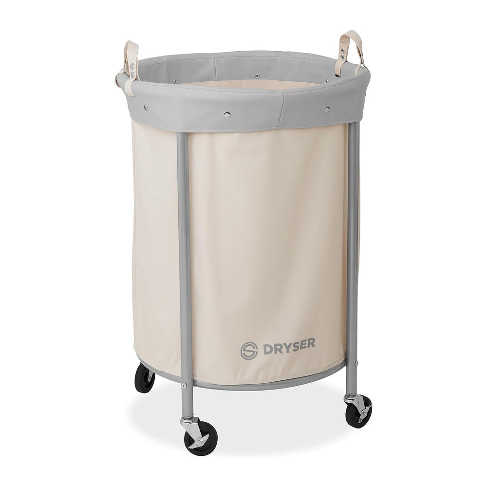 Dryser Laundry Basket with Wheels, 65 Gal. Commercial Round Rolling Laundry H...