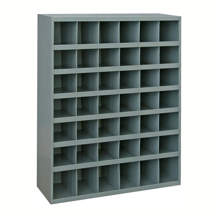 Durham 360-95 Gray Cold Rolled Steel 42 Opening Bin with Slope Self Design, 33-3/4" Width x 42" Height x 12" Depth