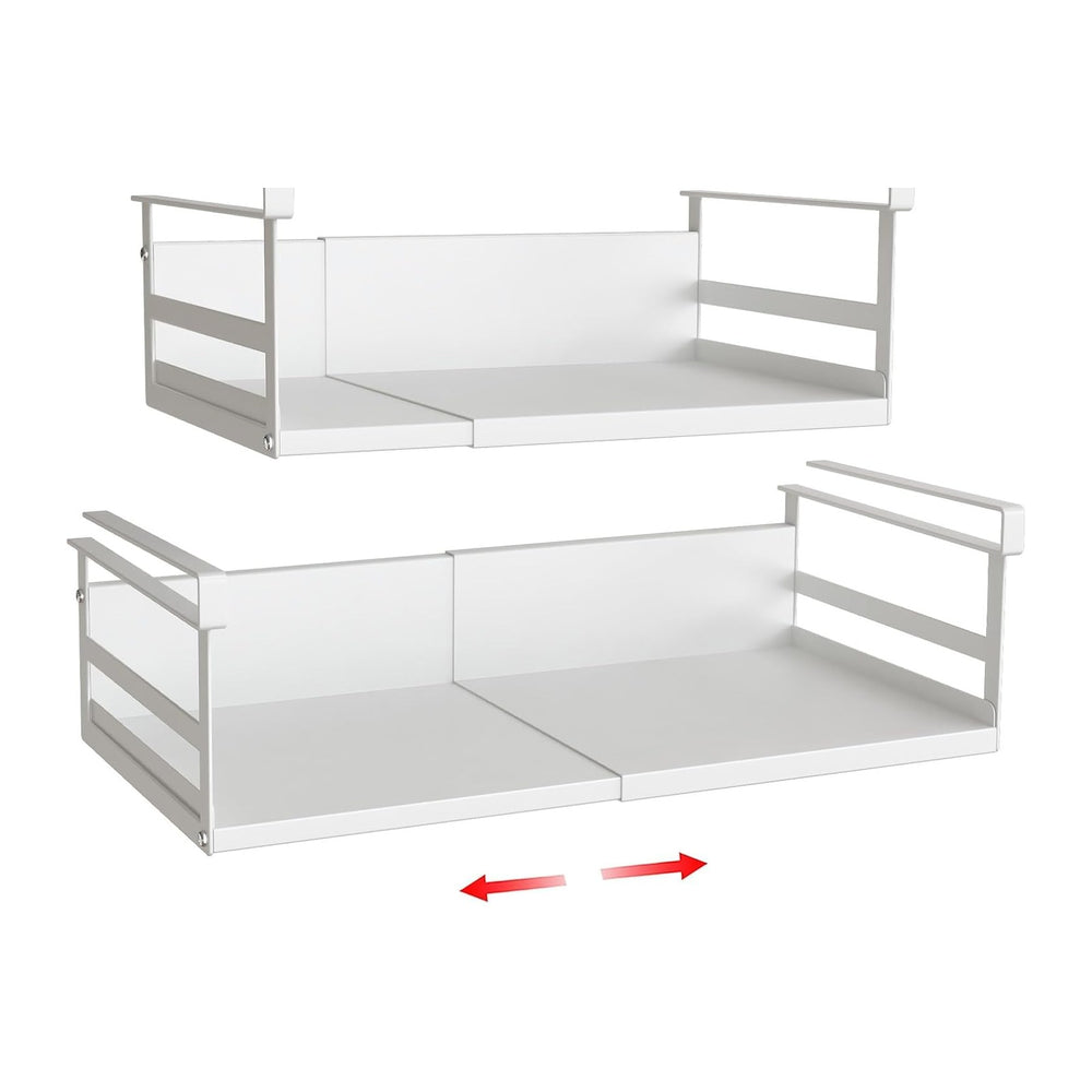 Expandable Under Cabinet Shelf Organizer with 0.94-Inch Thick Clips, Heavy Du...