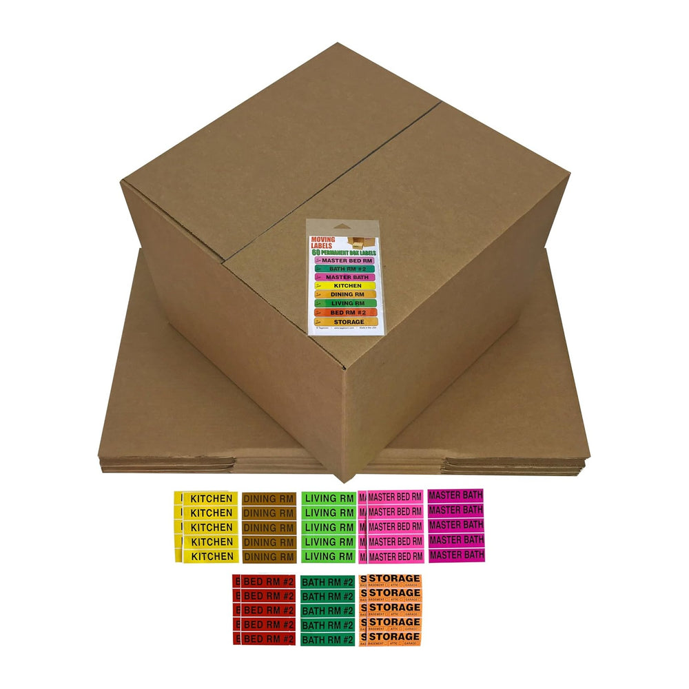 Extra Large Corrugated Moving Boxes, 23"x23"x16", 5 Pack, 60 M...