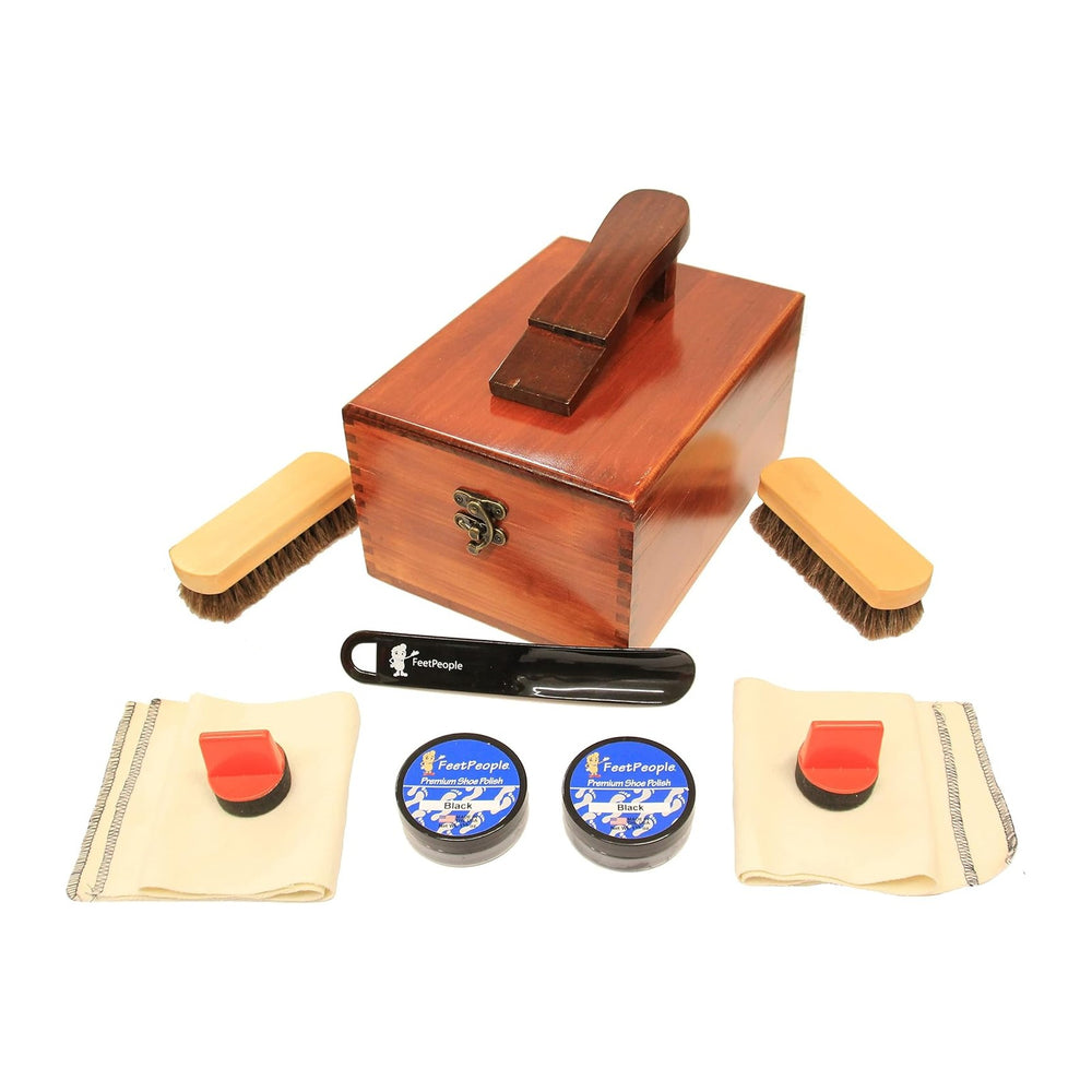 FeetPeople Shoe Polish Leather Care Valet Shoe Shine Kit, 1 Kit
