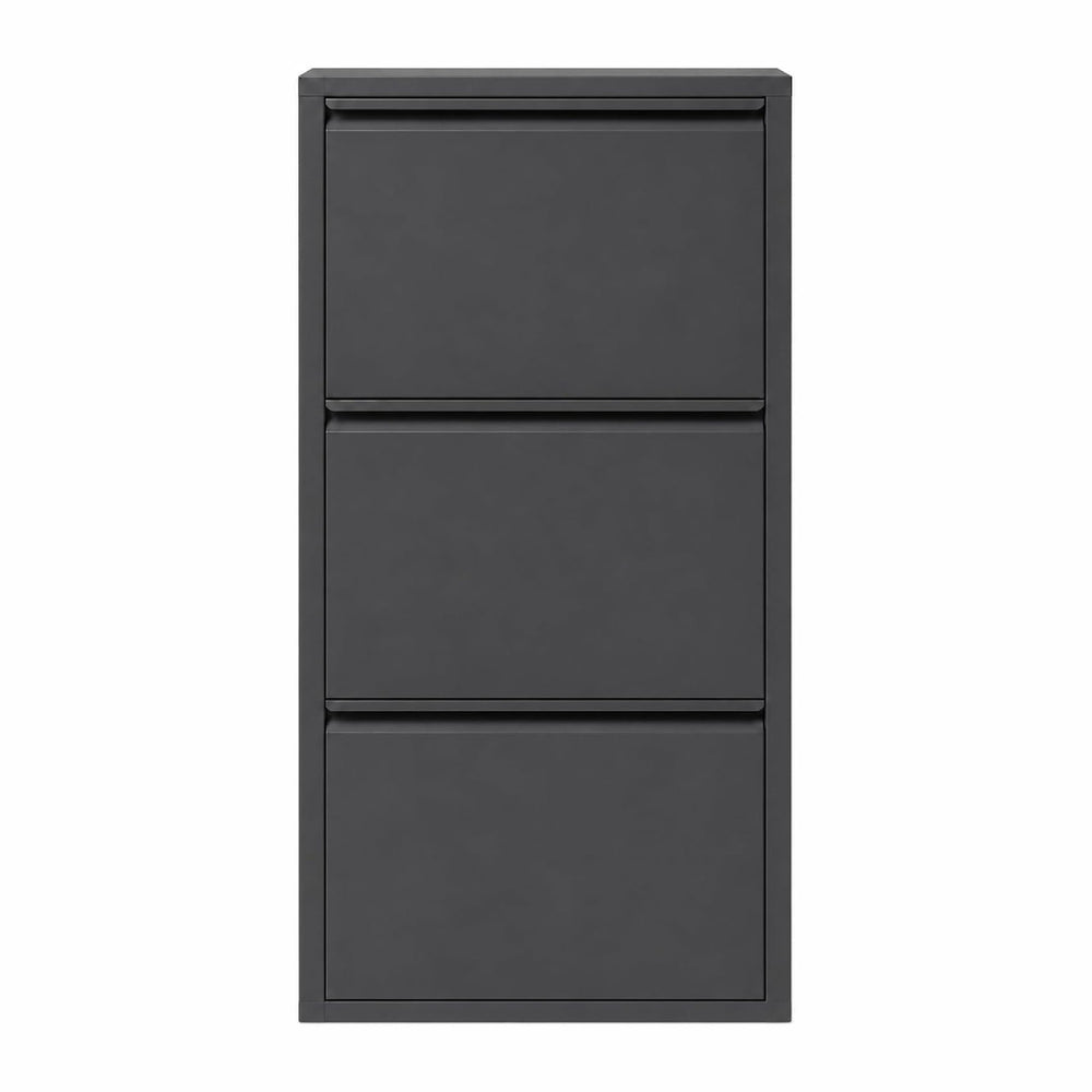 Flip Drawer Shoe Cabinet, Storage Organizer, Freestanding Shoe Rack, Wall Mou...
