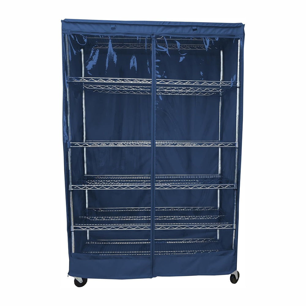 Formosa Covers Premium Clear Front Wire Shelf Cover Dusty Blue - Heavy-Duty S...
