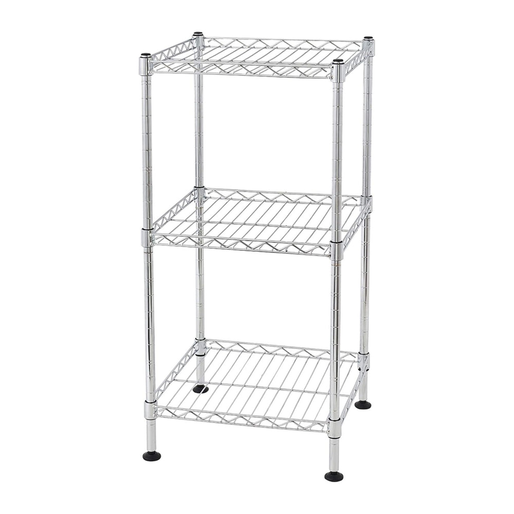 FOXHOLE 3-Tier Wire Shelving Rack Metal Storage Shelf Unit for Laundry Bathro...