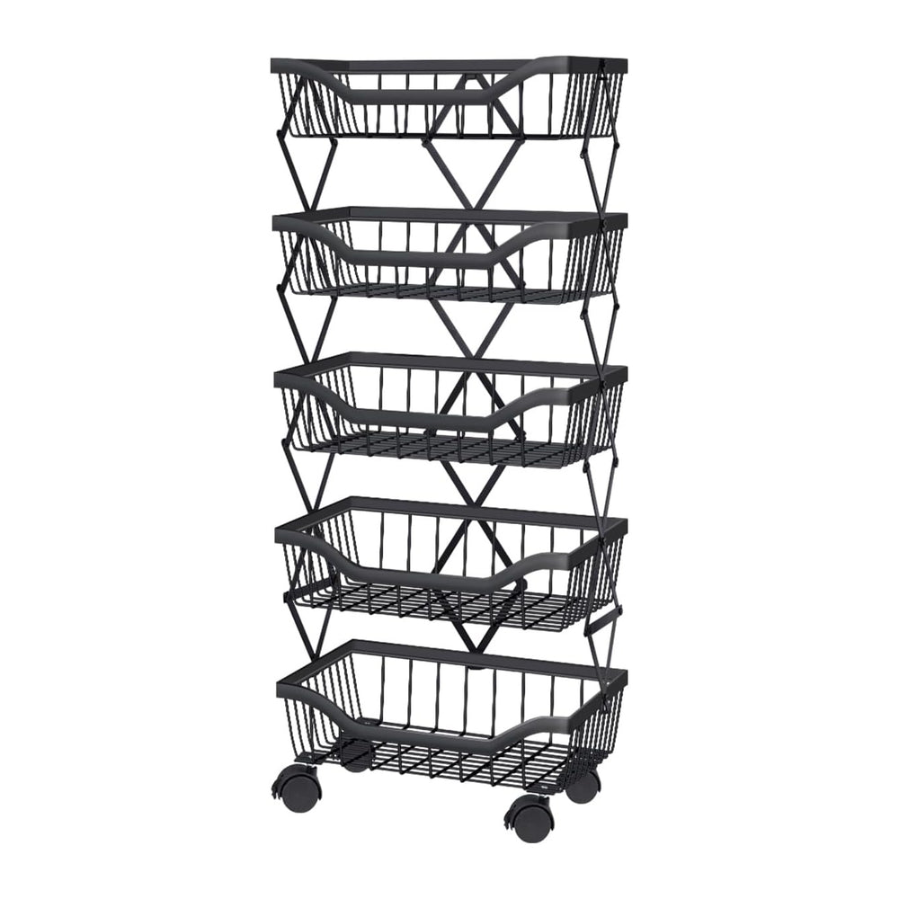 Fruit Vegetable Storage Basket 5 Tiers Stackable Metal Wire Fruit Basket Kitc...