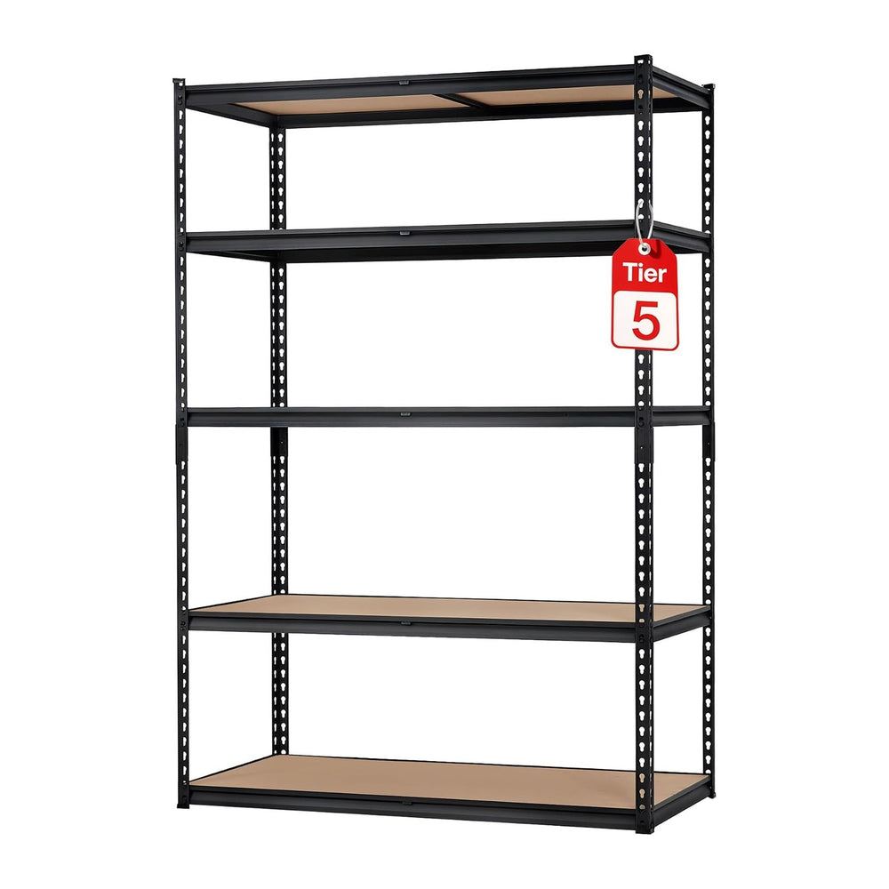 Garage Storage Shelves 5 Tiers, Heavy Duty Storage Shelving Racks with 2500 L...