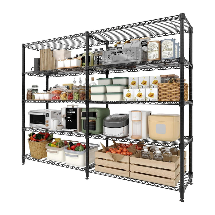 Garvee 5-Tier Storage Shelves 70" H Metal Garage Shelving Unit for Kitchen