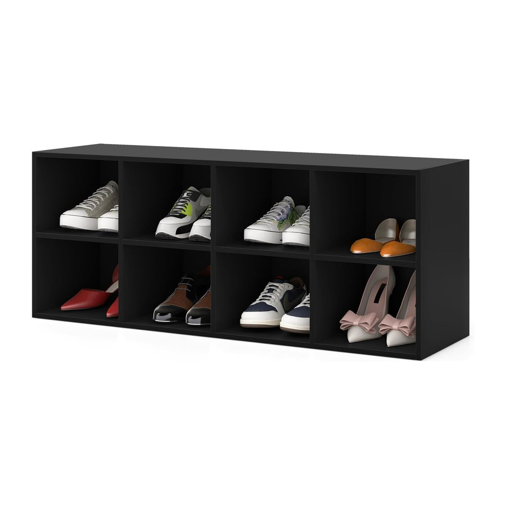 GIANTEX Shoe Bench 8 Cubes, 40" Entryway Bench with Storage, 8-Cubby Sho...