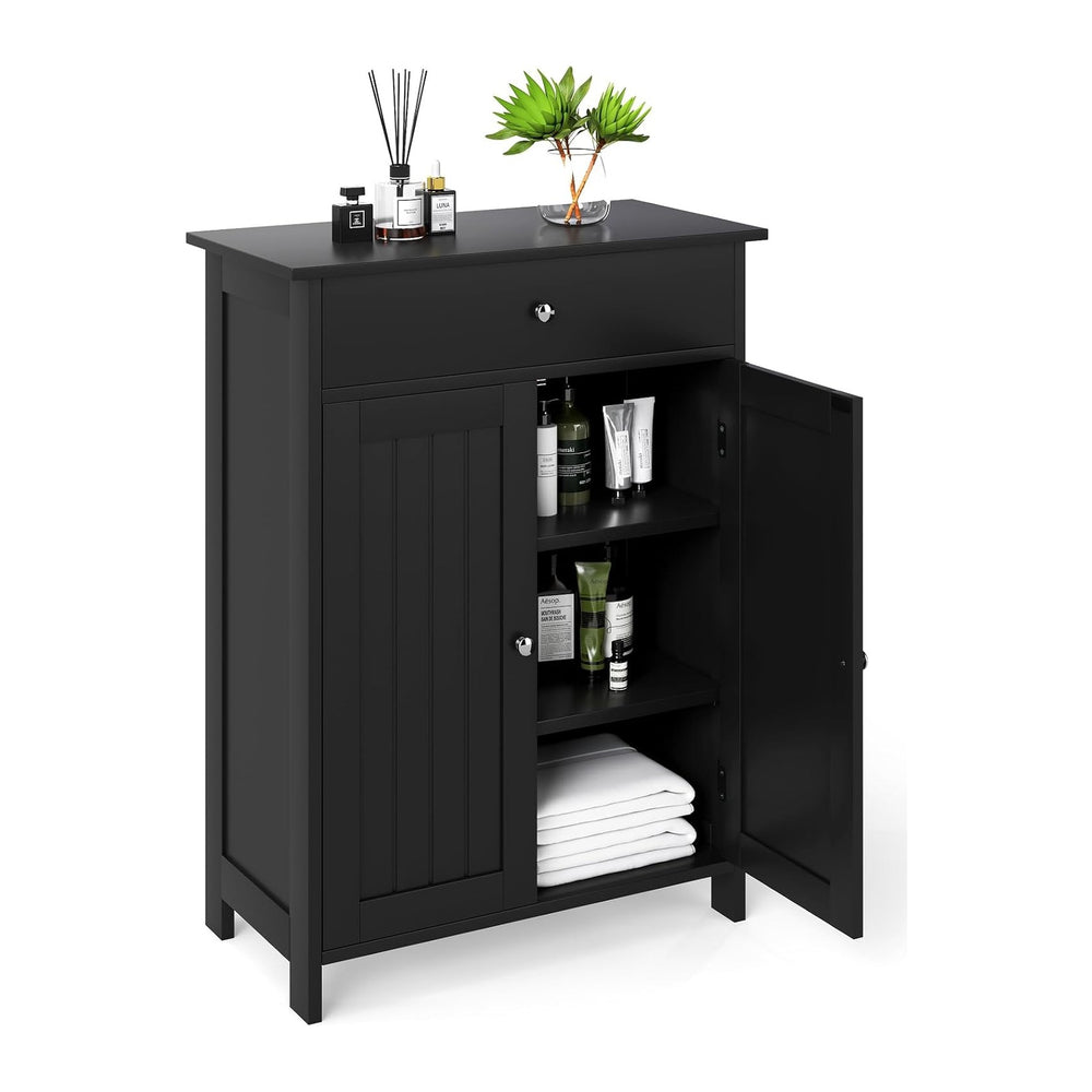 GIANTEX Storage Cabinet, Freestanding Bathroom Cabinet with 2 Doors, 1 Drawer...