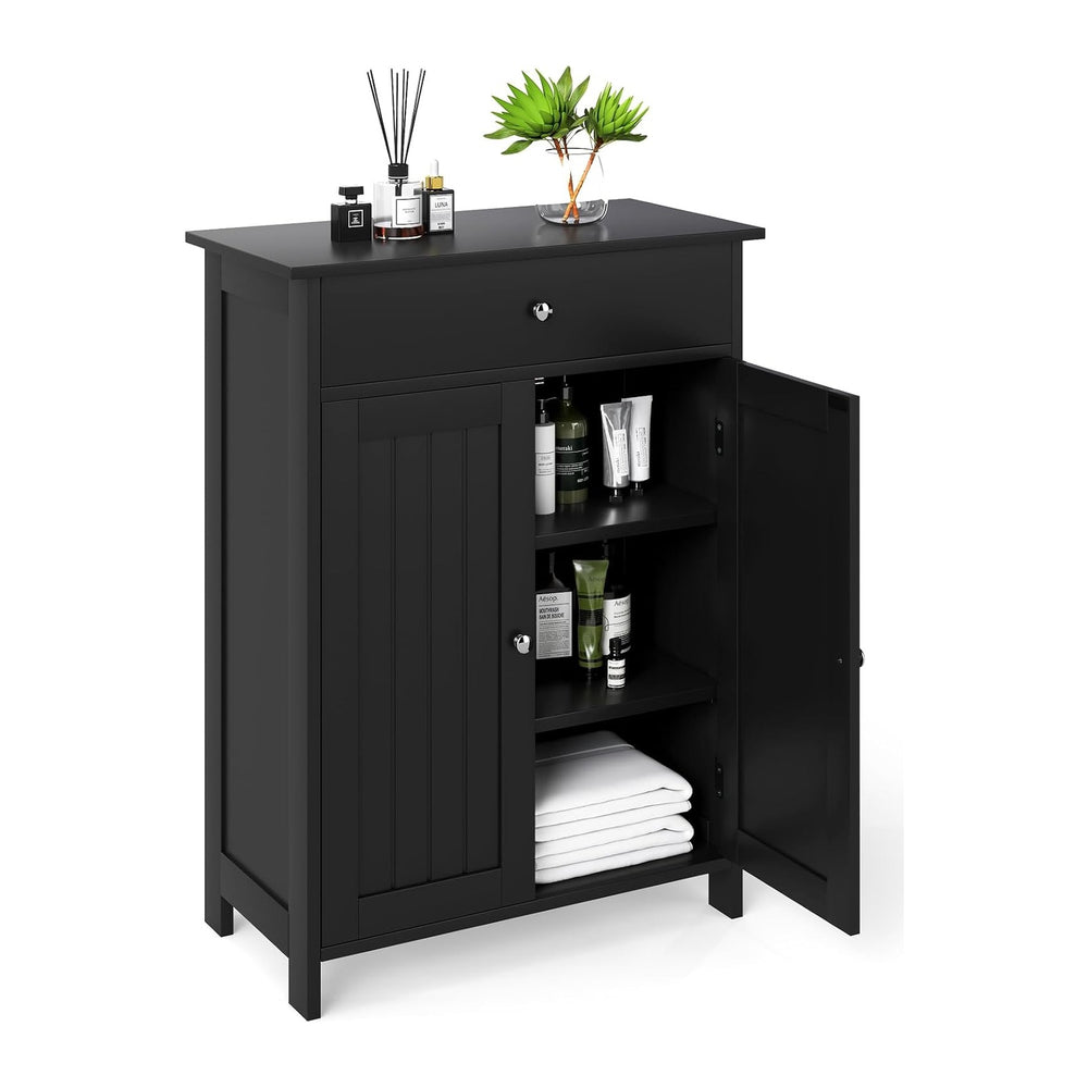 GIANTEX Storage Cabinet, Freestanding Bathroom Cabinet with 2 Doors, 1 Drawer...