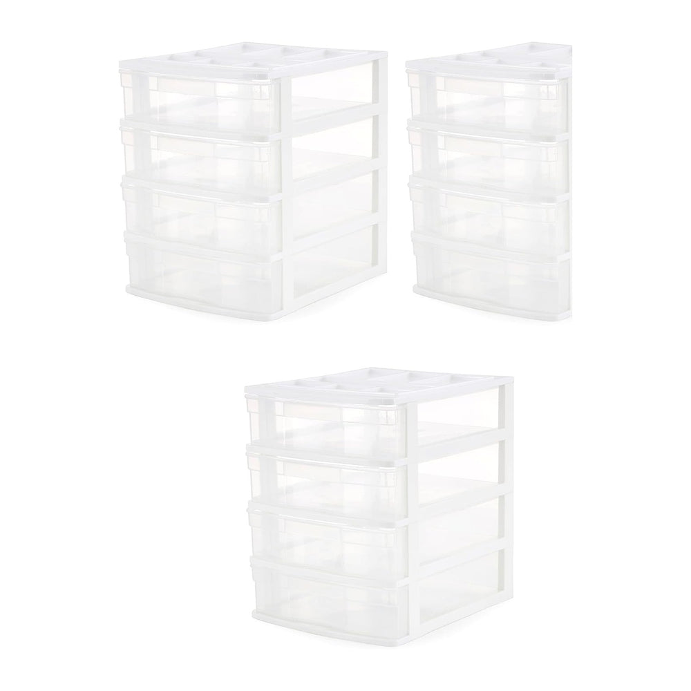 Gracious Living 4 Drawer Desktop & Countertop Organizer w/Organization Li...