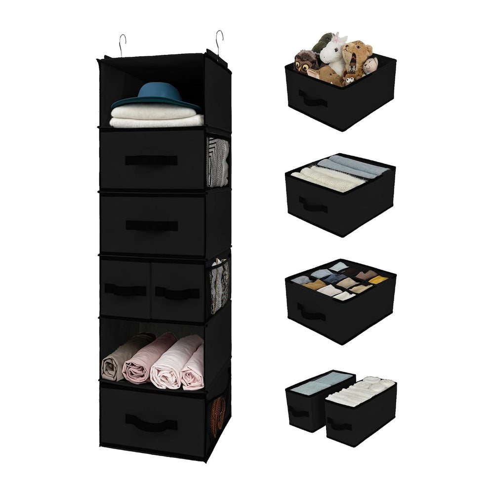 GRANNY SAYS Hanging Closet Organizer, 5 Drawers, 6 Shelves, 6 Pockets