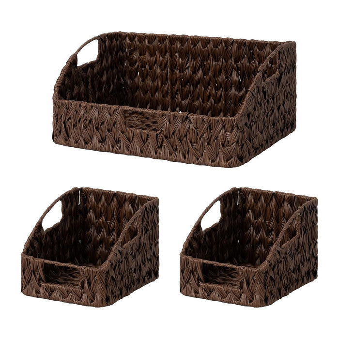 GRANNY SAYS Wicker Baskets for Organizing, Waterproof Basket for Shelves