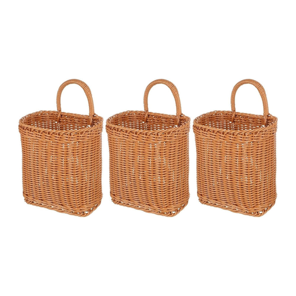 Handmade Woven Wall Hanging Basket 13X6X13 Inch Multifunctional Storage Conta...