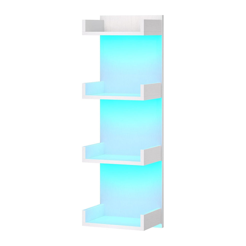 HOOBRO Floating Wall Shelves with LED Lights, Floating Shelf Wall Mounted