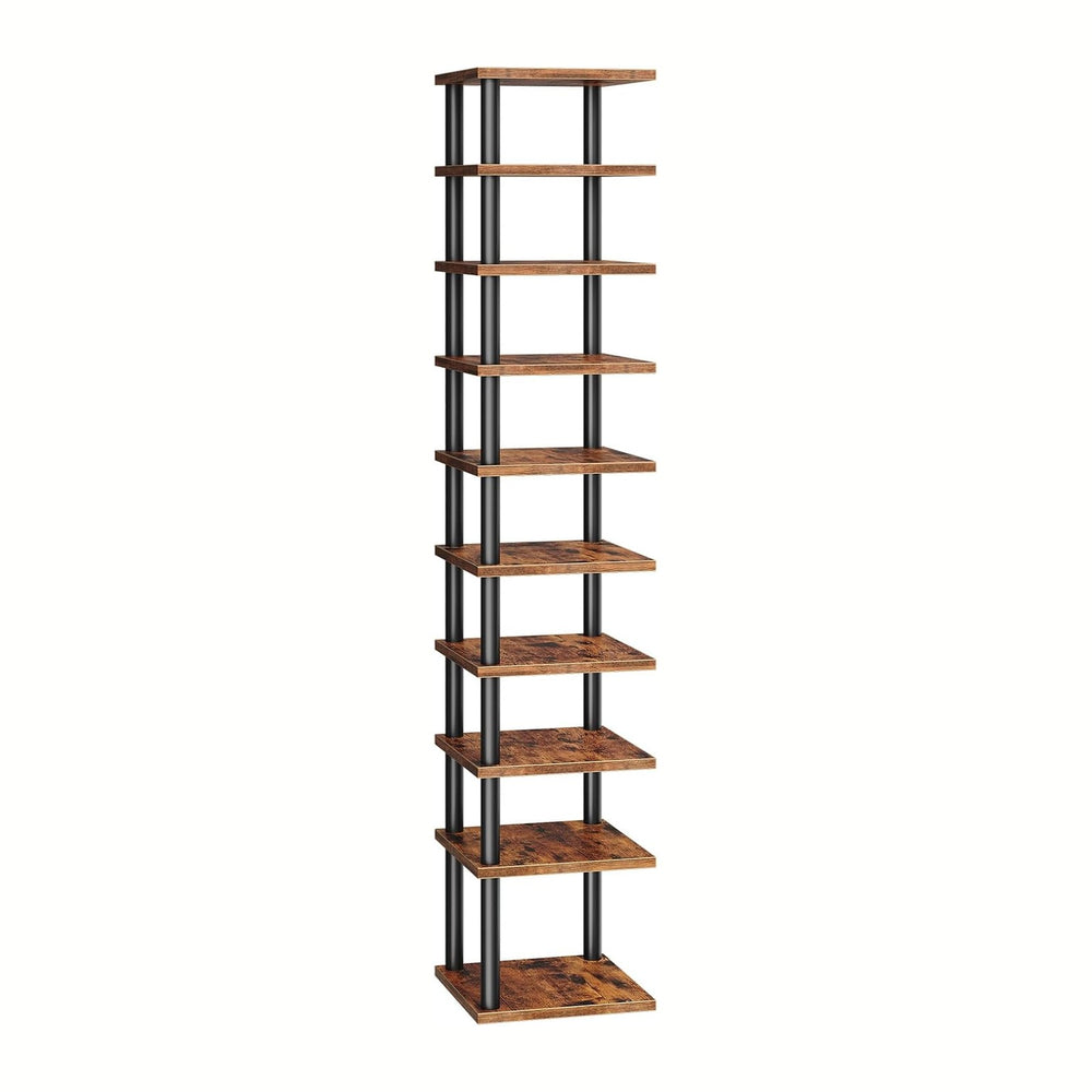 HOOBRO Vertical Shoe Rack, 10-Tier Narrow Shoe Shelf, Shoe Storage Organizer ...