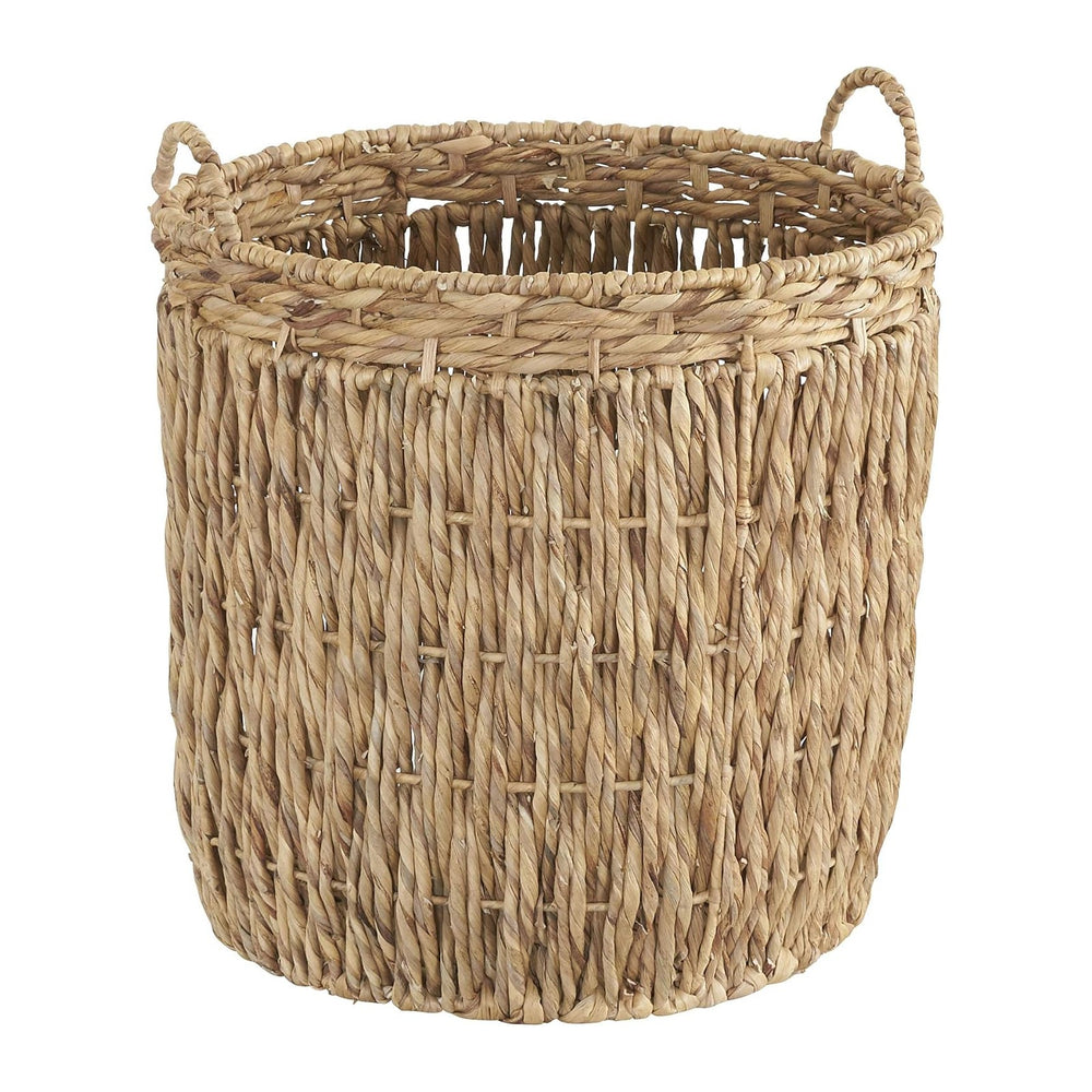 Household Essentials Tall Wicker Floor Basket, Woven Decorative Basket with H...