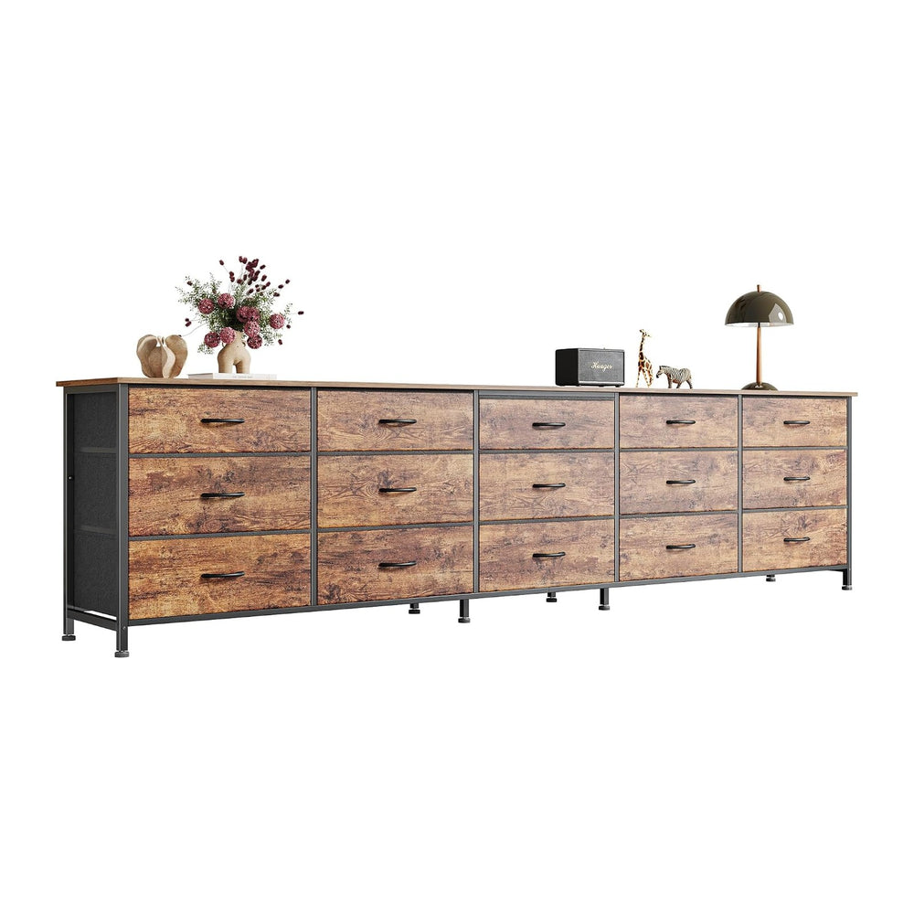Huuger 86.6 Inch Long Dresser for Bedroom, TV Stand for 65, 75, 85 Inch TV