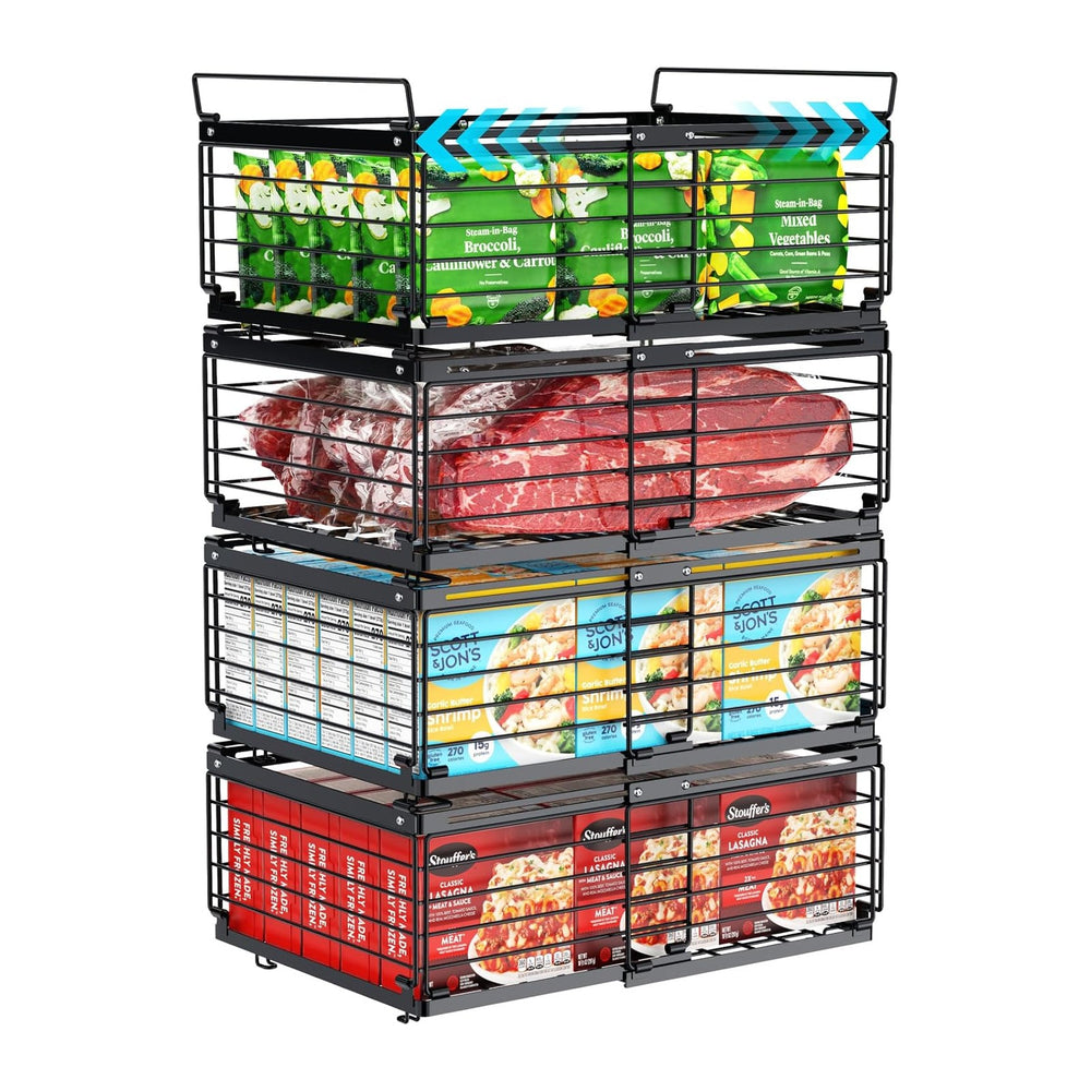 iSPECLE Freezer Organizer Bins - Adjustable Fits Chest Freezers 10-20 Cu Ft