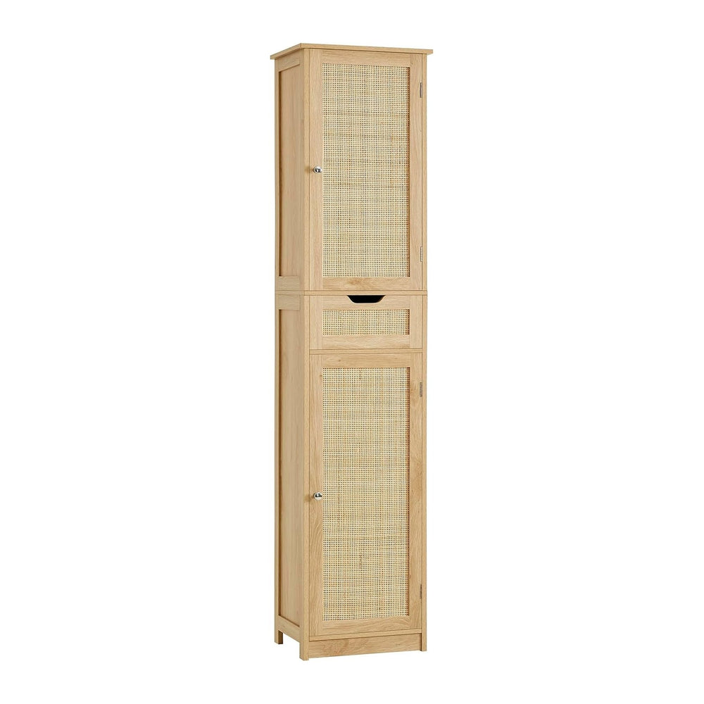 Iwell 66.9" Tall Bathroom Storage Cabinet with 2 Doors & 1 Drawer