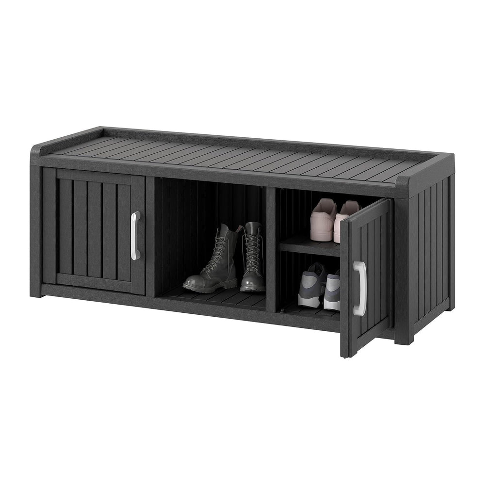 KAMABOKO Shoe Storage Cabinet Waterproof UV-Resistant, Entryway Storage Bench...