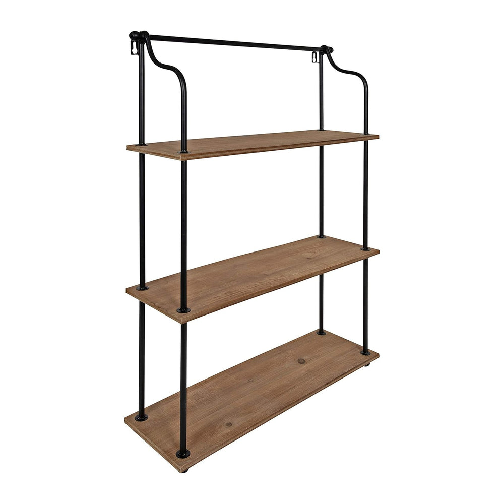 Kate and Laurel Walters Wood and Metal 3-Tier Shelving, 21" x 32", ...