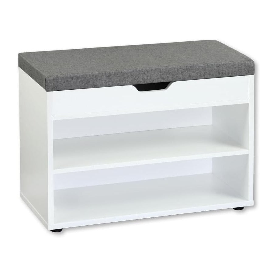 Kesper 15914 13 Shoe Cabinet with Seat Cushion, Made from FSC Certified Chipb...