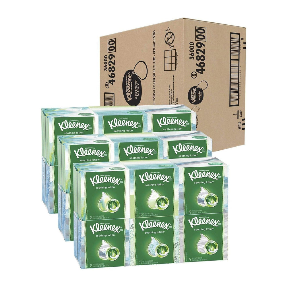 Kleenex Soothing Lotion Facial Tissues with Aloe & Vitamin E, Cube Box, 1...