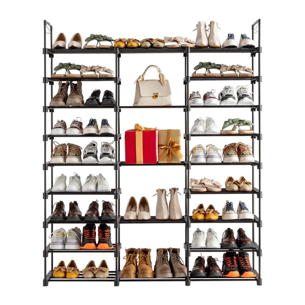 Large Shoe Rack Organizer for Entryway Closet 50-55 Pairs 9-Tier Heavy Duty T...