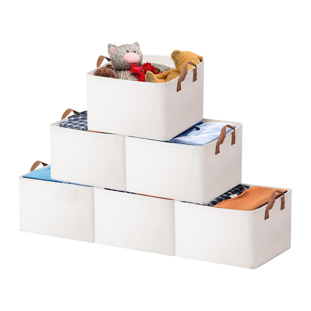 large storage baskets, closet storage bins, Canvas Fabric Storage Basket for ...