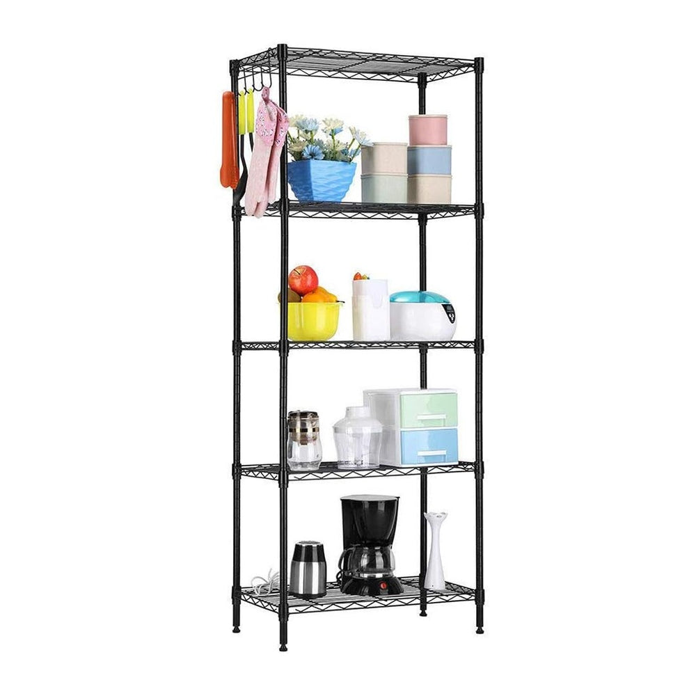 MACRO GLOBE 5-Tier Changeable Assembly Carbon Steel Standing Shelf Units,Wire...