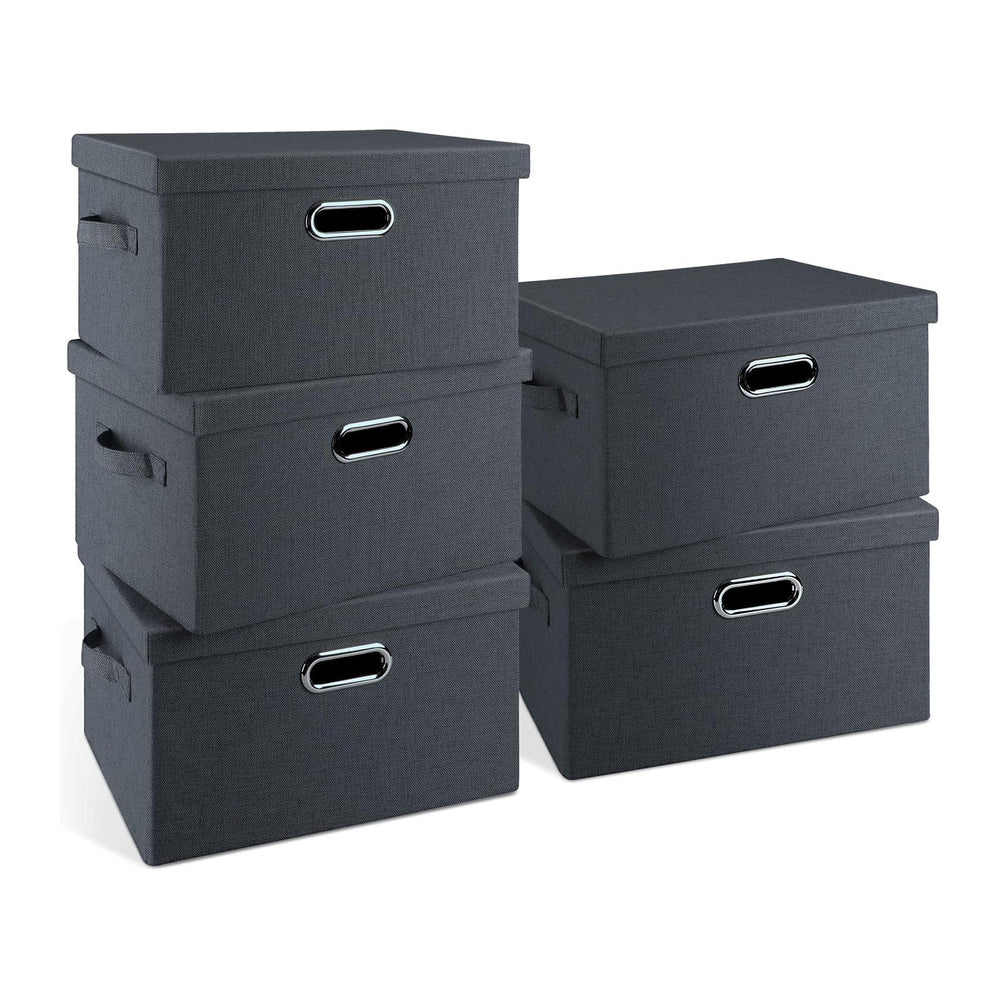 Medium 15" 21 Quart Collapsible Stackable Storage Bins