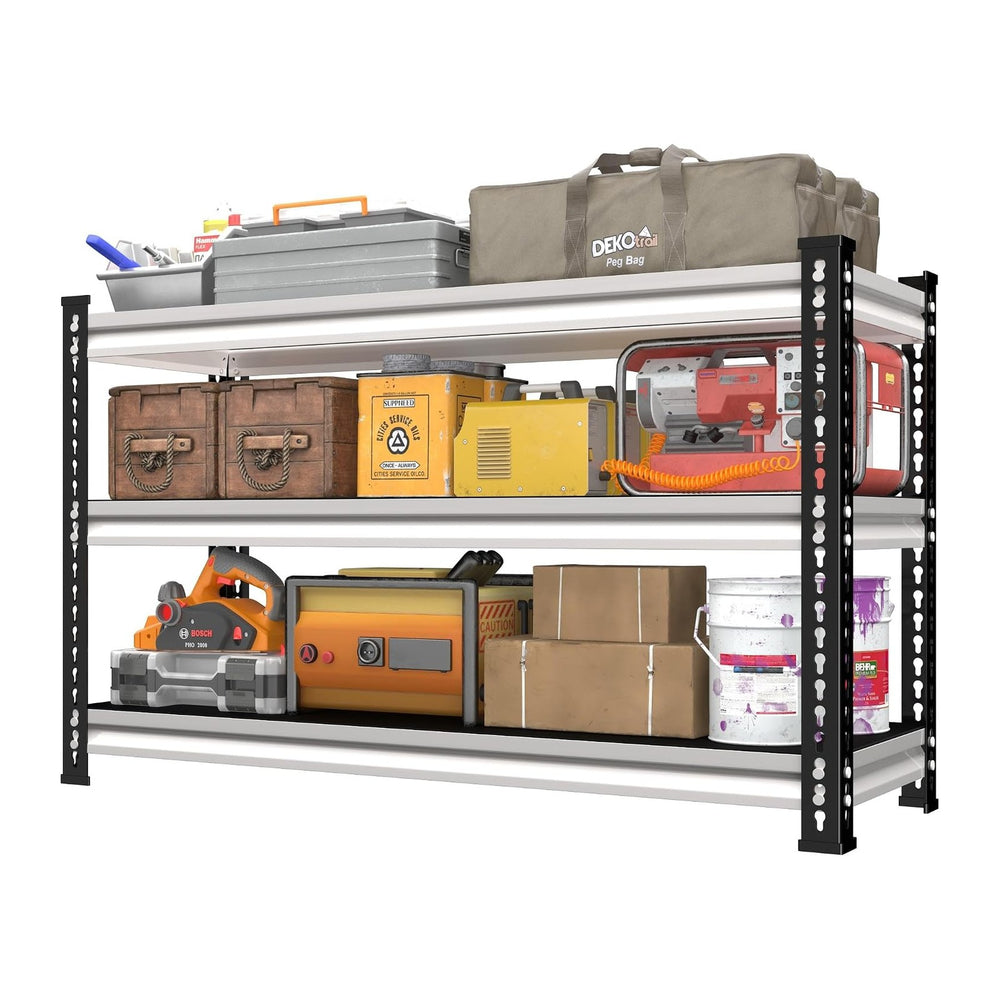 Metal Garage Shelving Units - 48" W x 18" D x 39" H White
