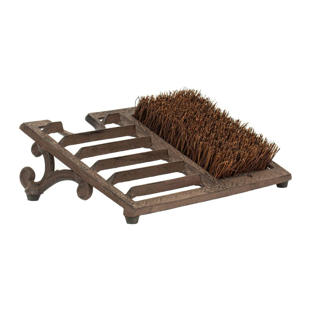 MyGift Boot Brush Scraper Outdoor, Heavy Duty Cast Iron Shoe Scraper Mat, Boo...