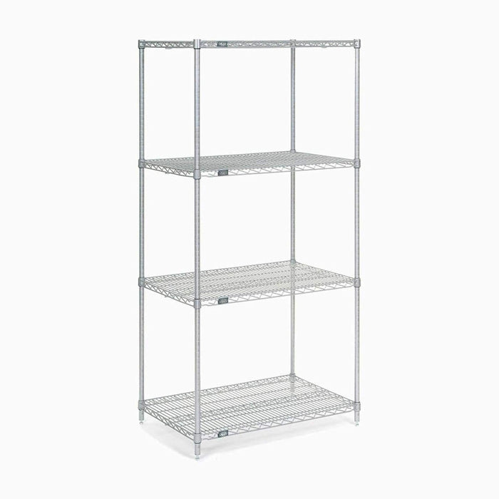 Nexel - 24" x 24" x 86", 5 Tier, NSF Listed Adjustable Wire Shelving, Unit Commercial Storage Rack, Chrome, Leveling feet