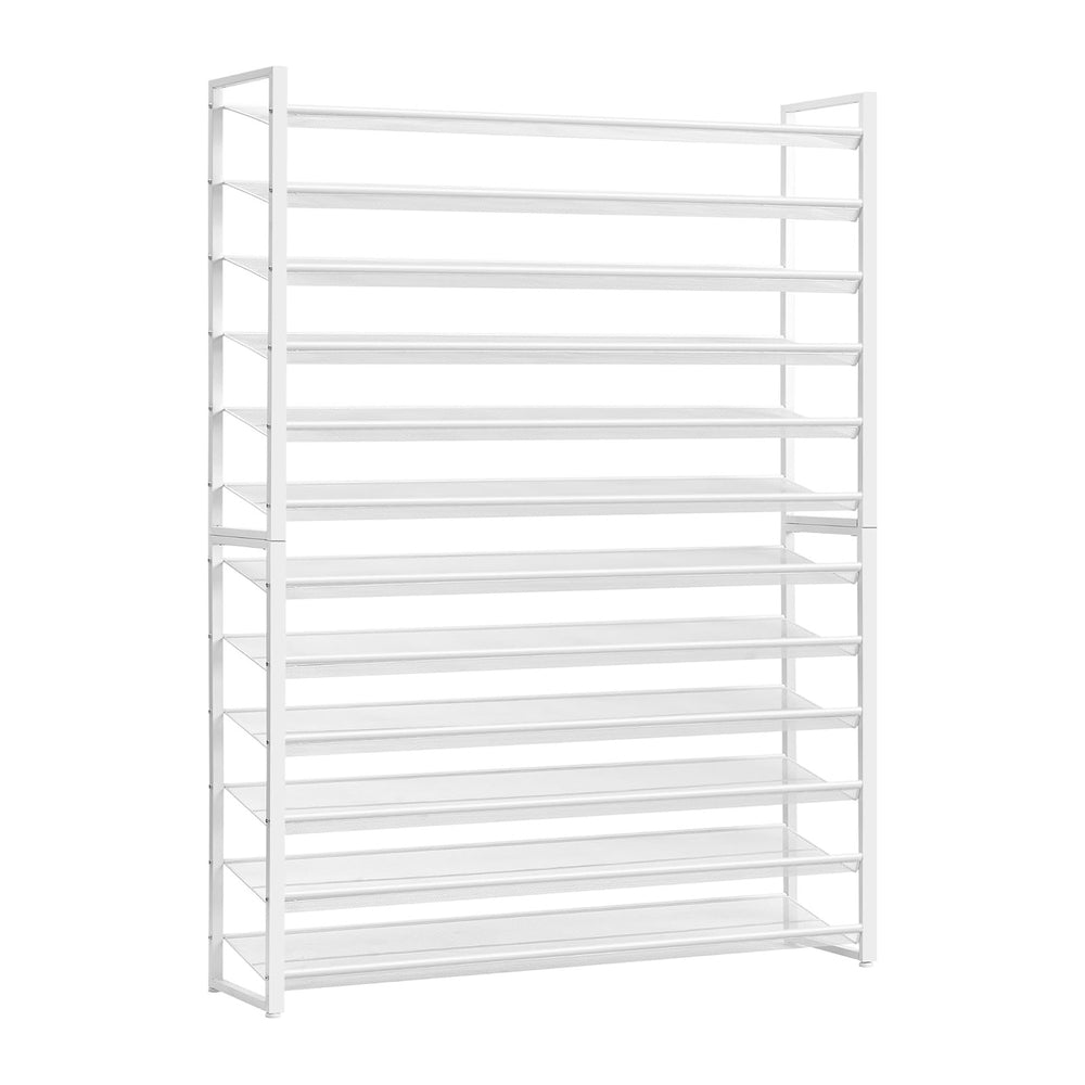 Nunsino Shoe Rack, Long Shoe Organizer,Max Holds 75 Pairs,12 Tier Metal Shoe ...