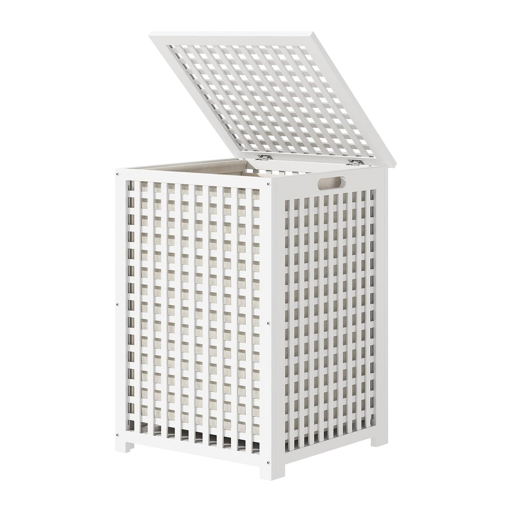 oakvivo Bamboo Laundry Hamper, 17.7" x 17.7" x 25.6" Bathroom ...