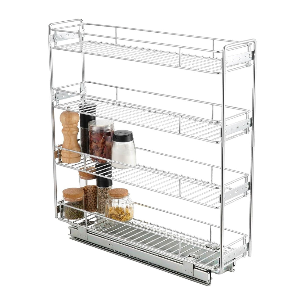 OCG 4-Tier Pull Out Kitchen Cabinet Spice Rack Holder Shelves (5" W x 21...