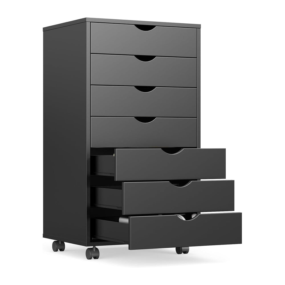 OLIXIS 7 Drawer File Cabinet on Wheels, Printer Stand