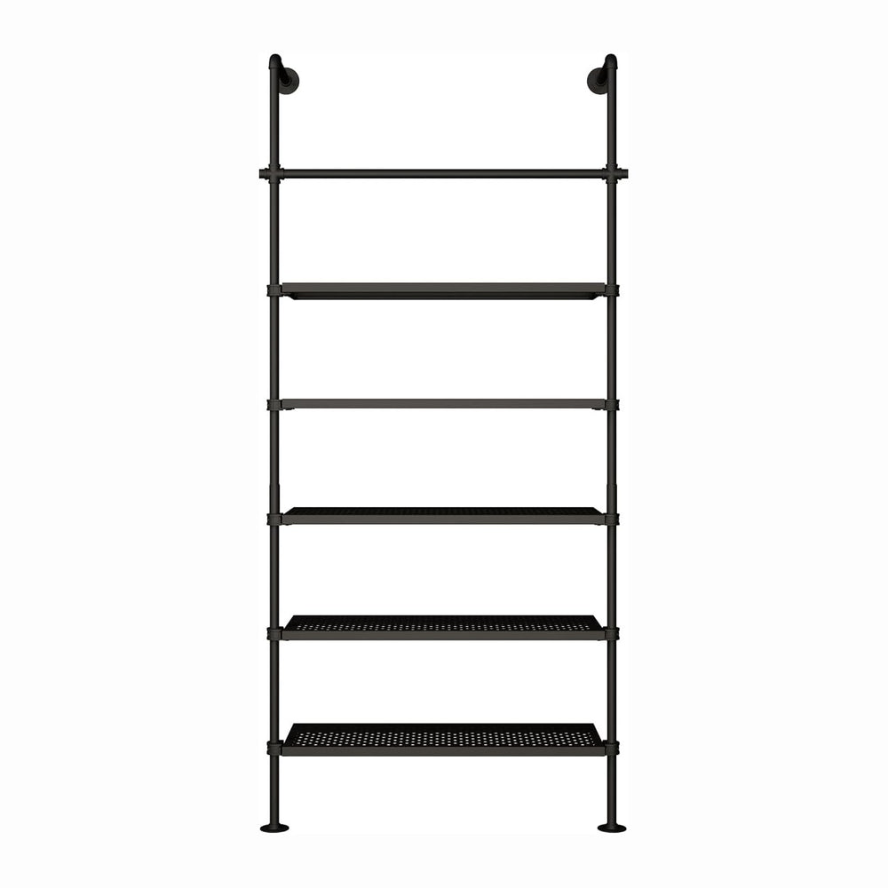 pamo Wall Mounted Clothing Rack with Metal Sheves –117" W × 87" H, ...