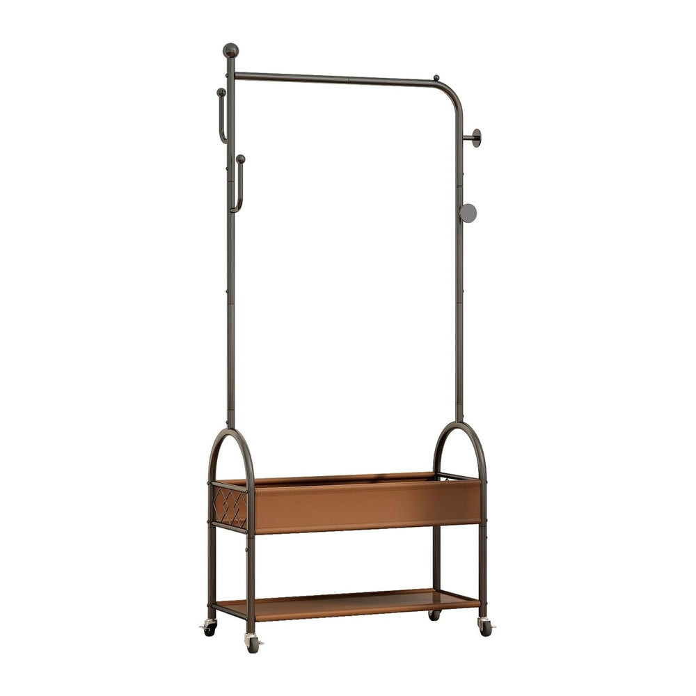 Portable Rolling Anywhere Clothes Racks for Hanging Clothes, Heavy Duty Metal...