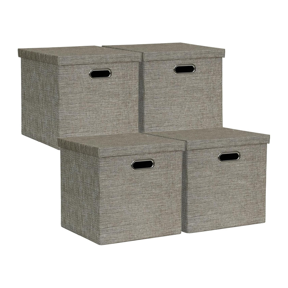 Posprica Storage Bins with Lids,13×13×13 Foldable Storage Cube Baskets Boxes ...
