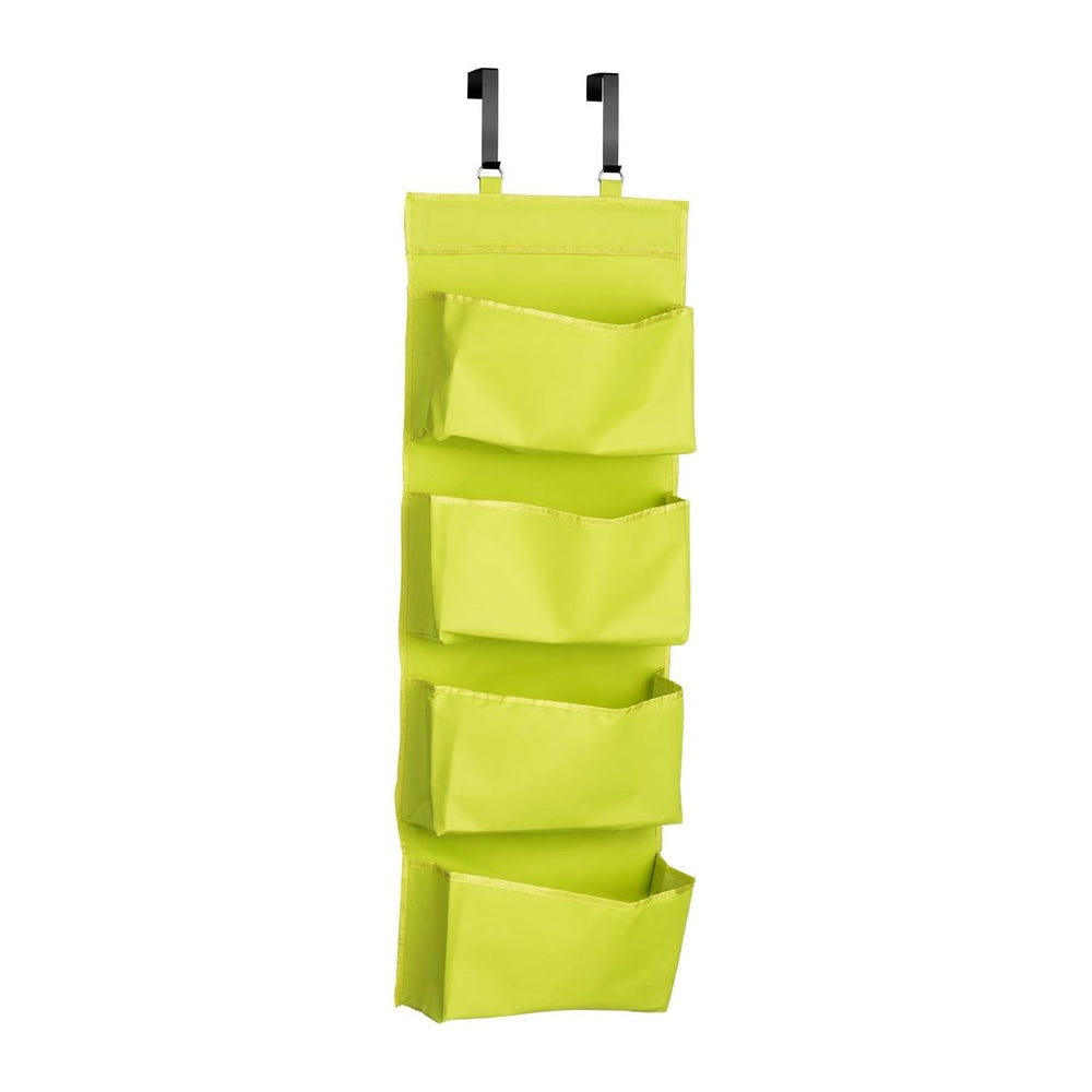 Premier Housewares 4-Tier Over Door Hanging Organiser - Lime Green