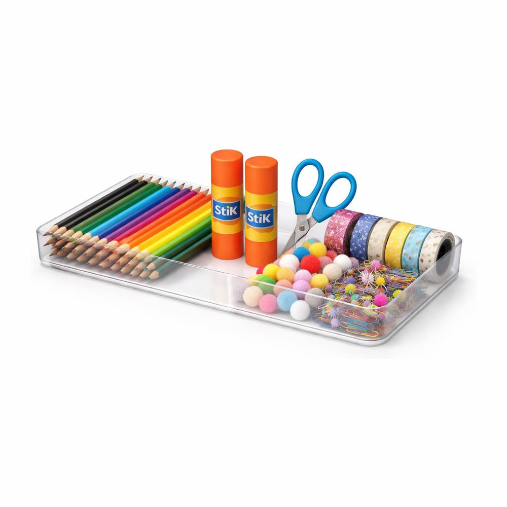 primebox Plastic Clear Acrylic Drawer Organizers. Bathroom, Kitchen, Bedroom,...