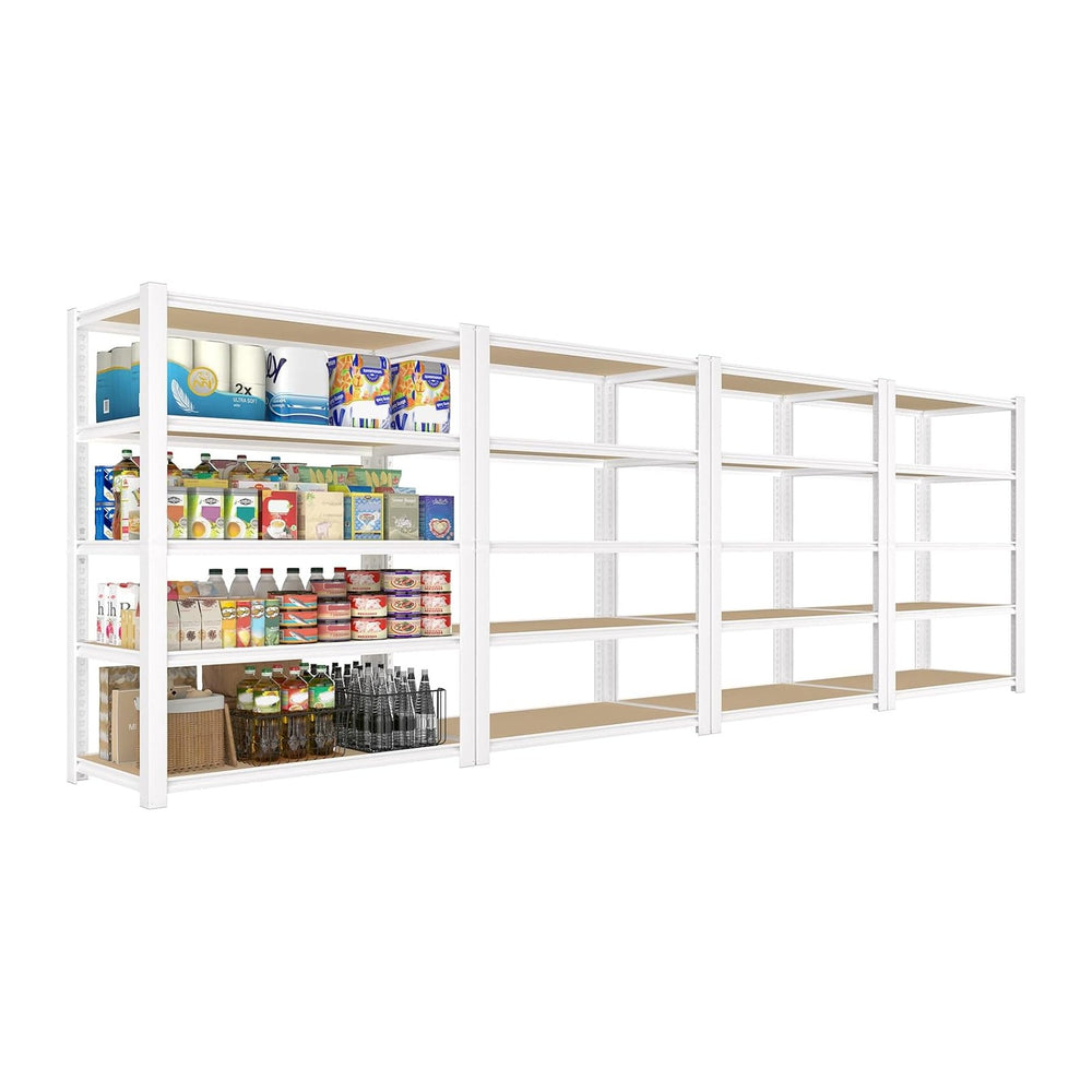 PrimeZone 28"W x 12"D x 59"H Closet Storage Shelves, 5-Tier Me...