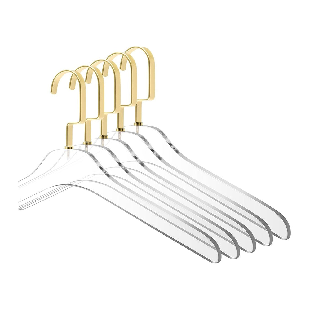Quality Clear Acrylic Lucite Coat Suit Hangers, Stylish Clothes Hanger with S...